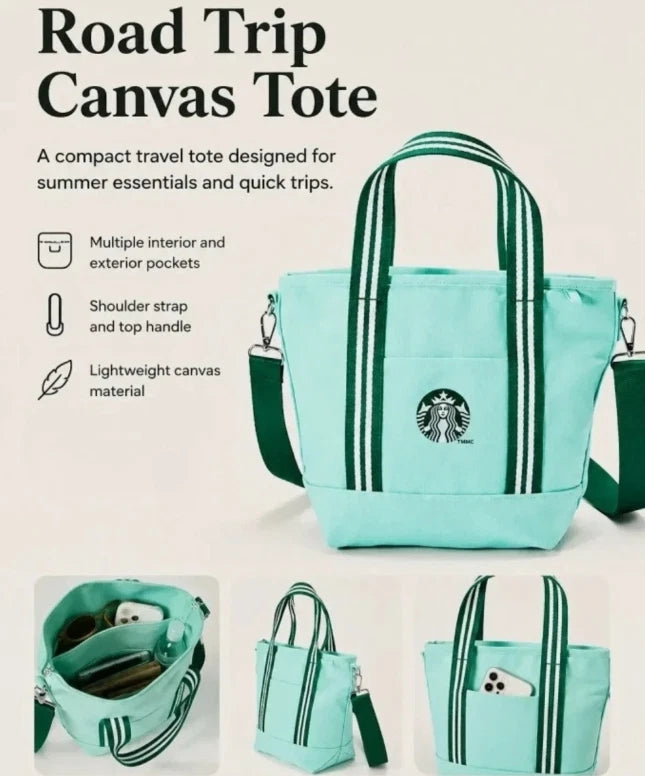 Starbucks Road Trip Canvas Tote Bag – New 2026 Collection