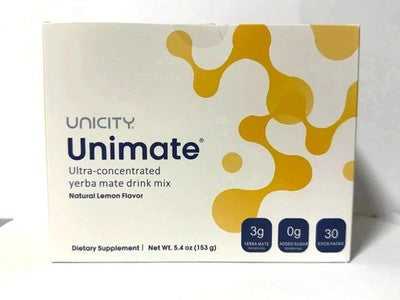 Lemon Flavor Yerba Mate Drink Mix – 30 Stick Packs – Energy &amp; Focus Beverage